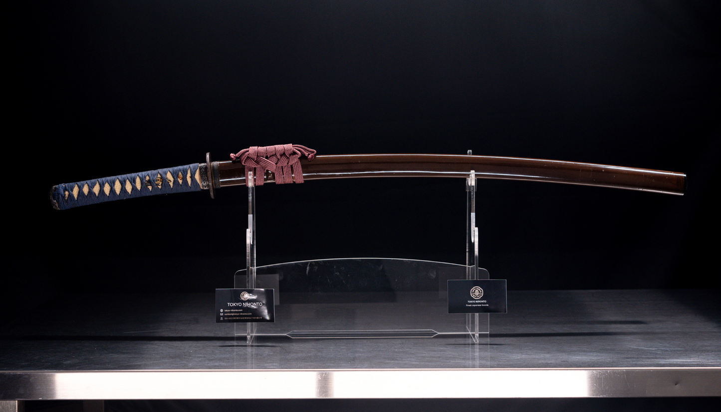 Sabre Antique Japonais Katana, Période Edo, Koshirae Marron et Bleu | Katana Masamune