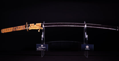 Sabre Antique Japonais Katana lame 70cm, Koshirae Marron, Période Edo | Katana Masamune