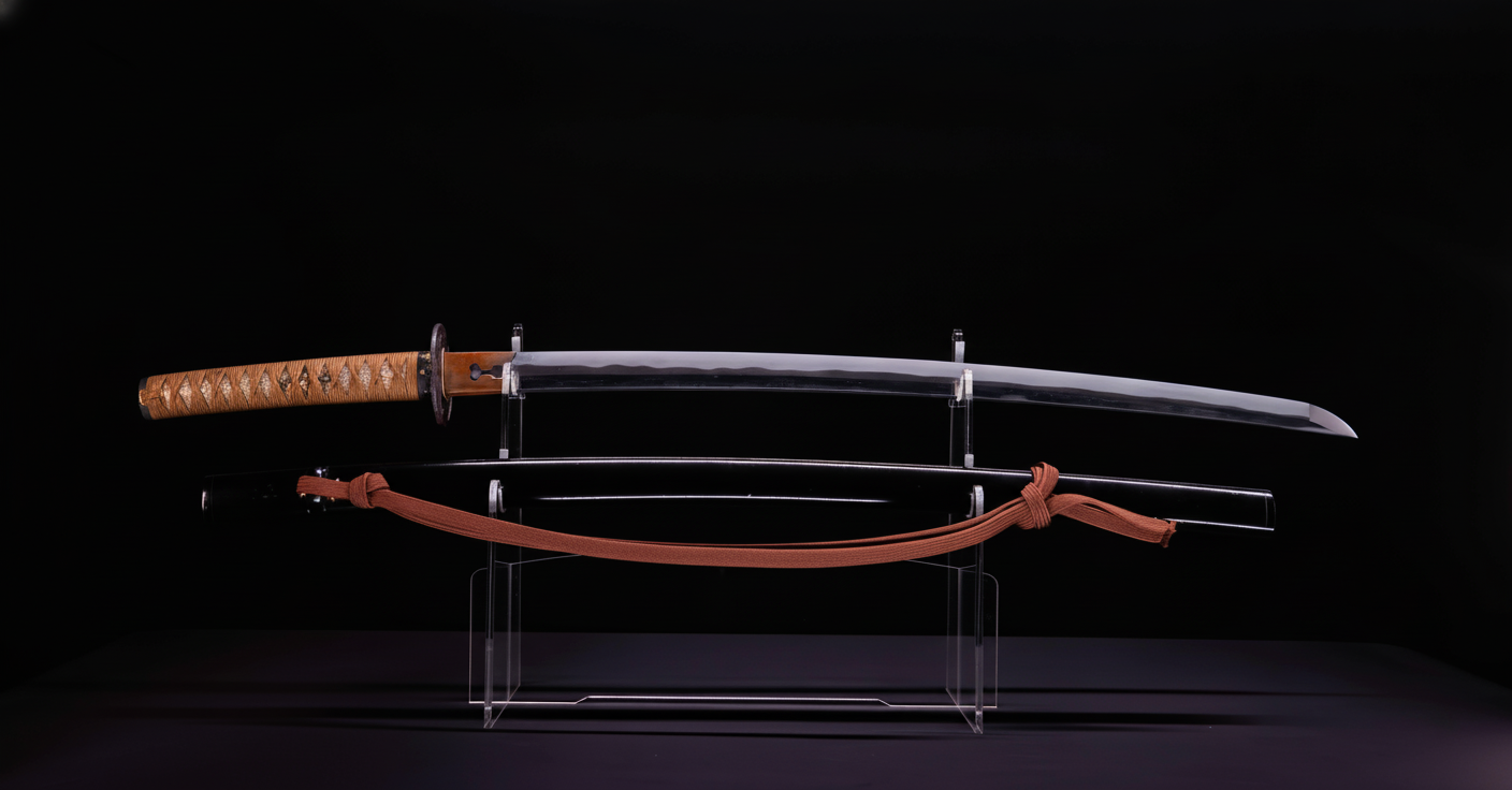 Katana japonais Antique signé Omi no Kami Fujiwara Tsuguhiro - NBTHK Hozon | Katana Masamune