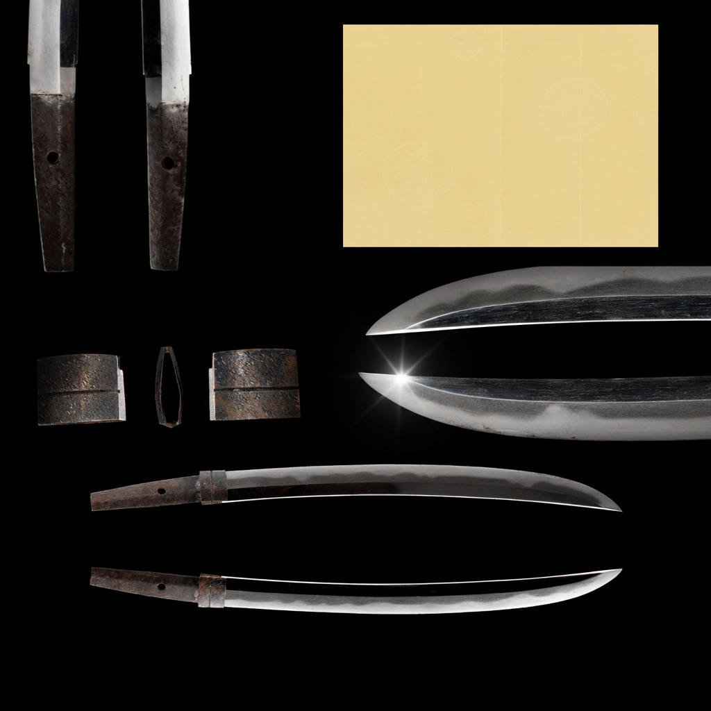 Sabre Antique Japonais Naginata-Naoshi Wakizashi de Fuyuhiro - NBTHK Hozon Token | Katana Masamune