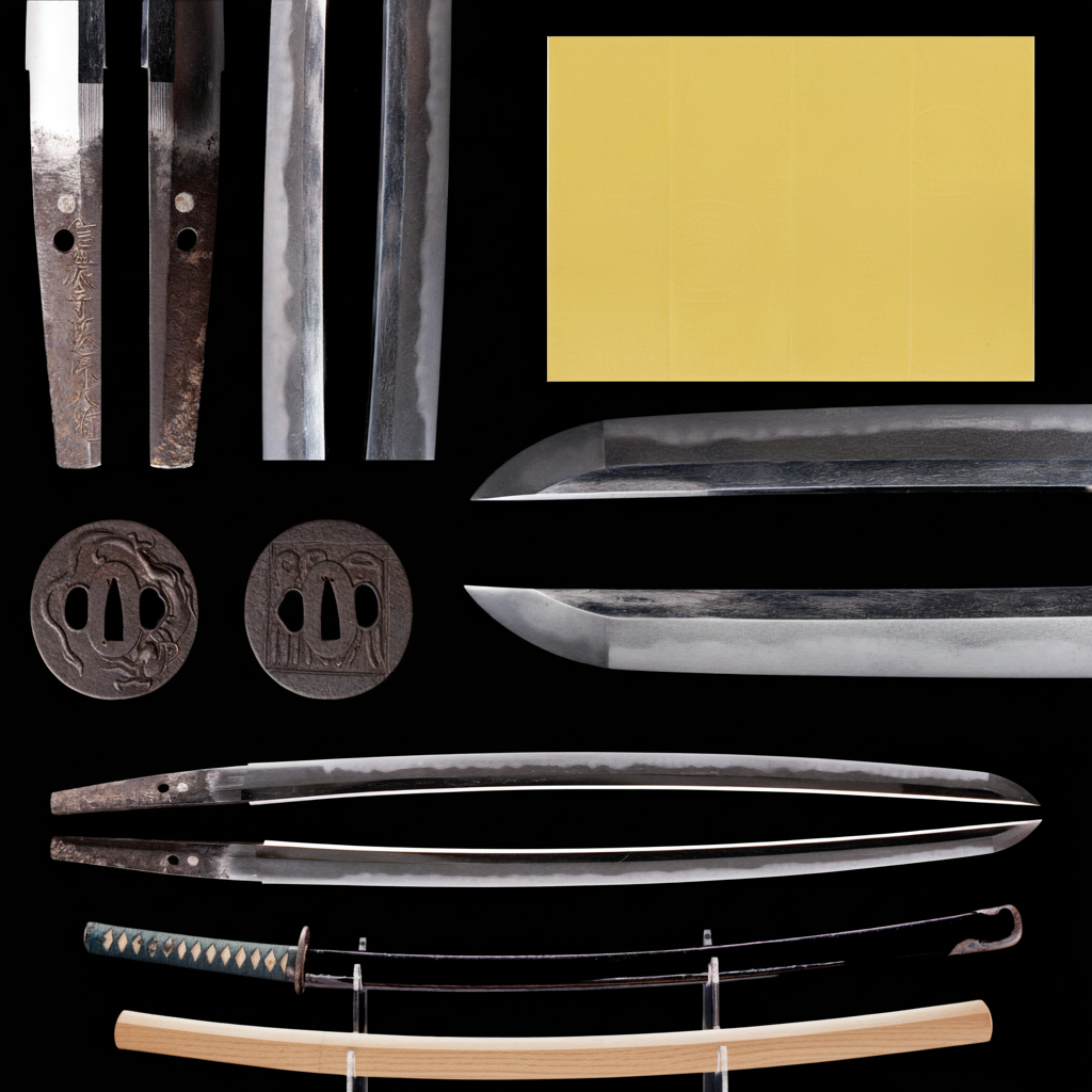 Sabre Antique Japonais Wakizashi Shinano no Kami Fujiwara Daidō - NBTHK Tokubetsu Hozon Token | Katana Masamune