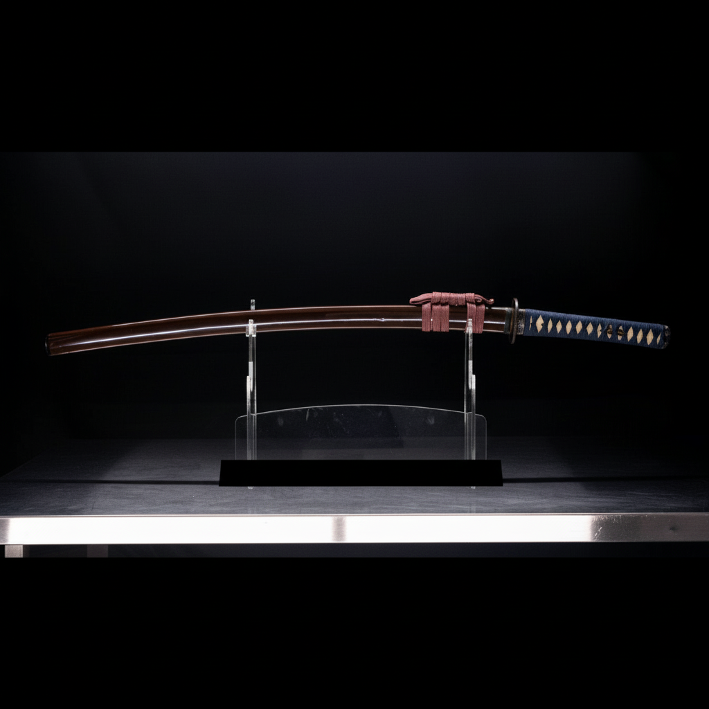 Sabre Antique Japonais Katana, Période Edo, Koshirae Marron et Bleu | Katana Masamune