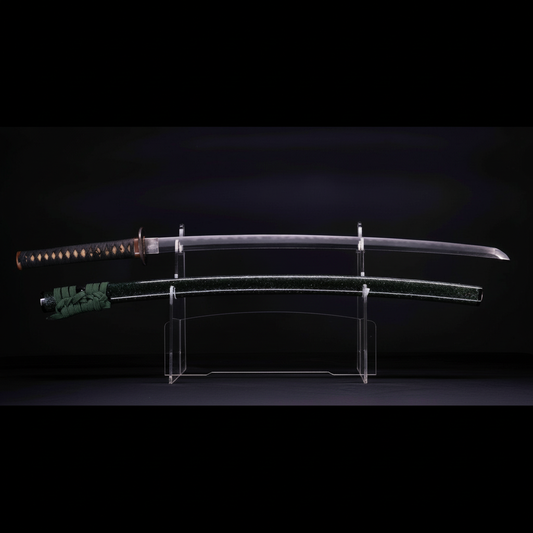 Sabre Katana Japonais Antique signé Seki-ju Kaneyoshi avec Koshirae Vert | Katana Masamune