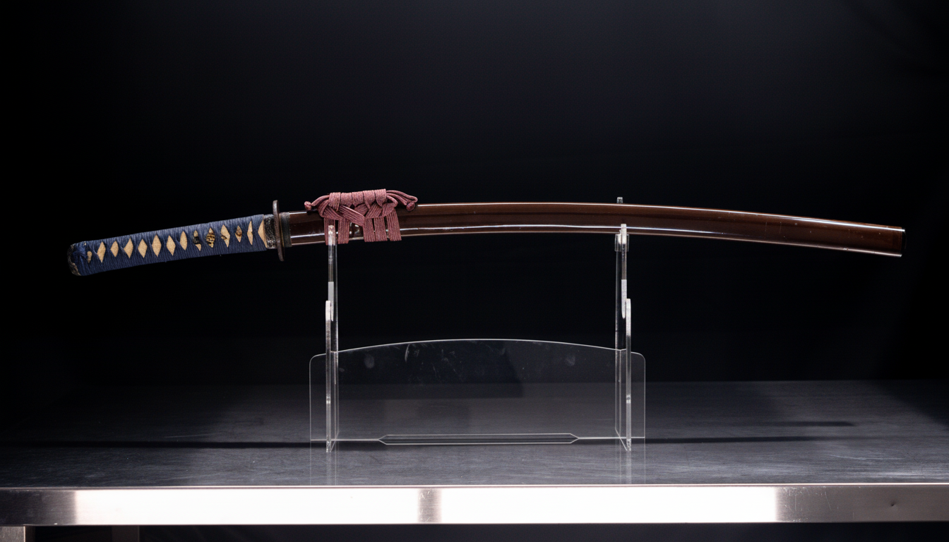 Sabre Antique Japonais Katana, Période Edo, Koshirae Marron et Bleu | Katana Masamune
