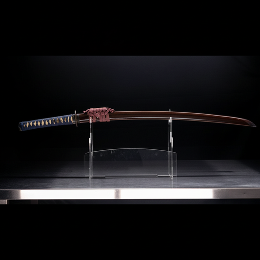 Sabre Antique Japonais Katana, Période Edo, Koshirae Marron et Bleu | Katana Masamune